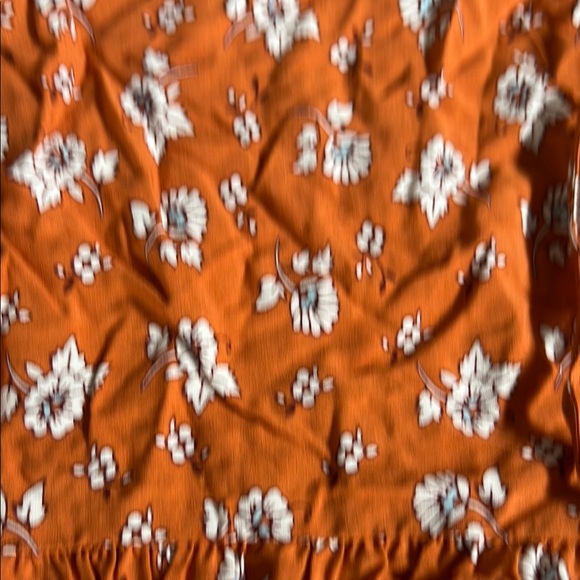 Forever 21 Orange Tiered spaghetti strap Maxi summer floral paisley Dress NWT S - Picture 7 of 7